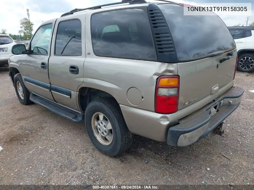 2001 Chevrolet Tahoe K1500 VIN: 1GNEK13T91R158305 Lot: 40387641