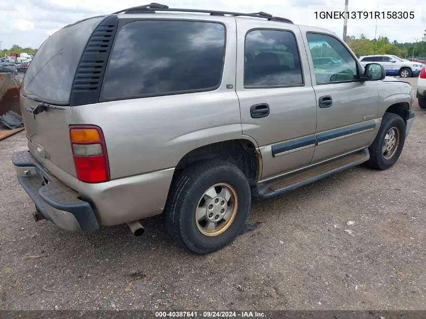 2001 Chevrolet Tahoe K1500 VIN: 1GNEK13T91R158305 Lot: 40387641