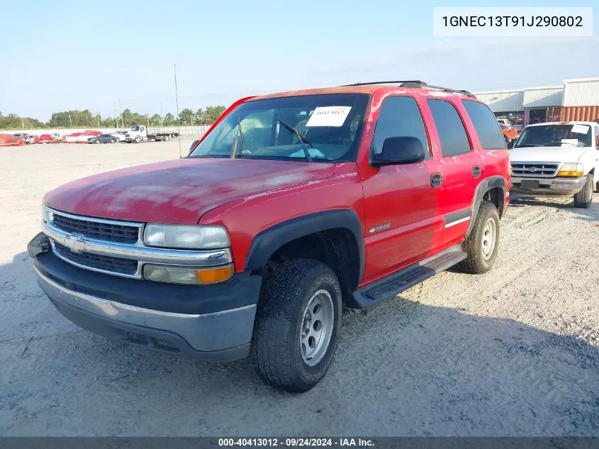 1GNEC13T91J290802 2001 Chevrolet Tahoe Ls