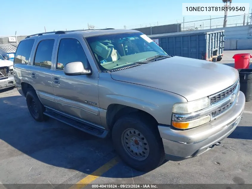 1GNEC13T81R199540 2001 Chevrolet Tahoe Lt