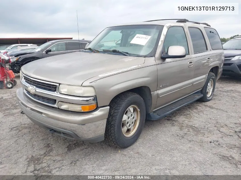 2001 Chevrolet Tahoe Lt VIN: 1GNEK13T01R129713 Lot: 40422733