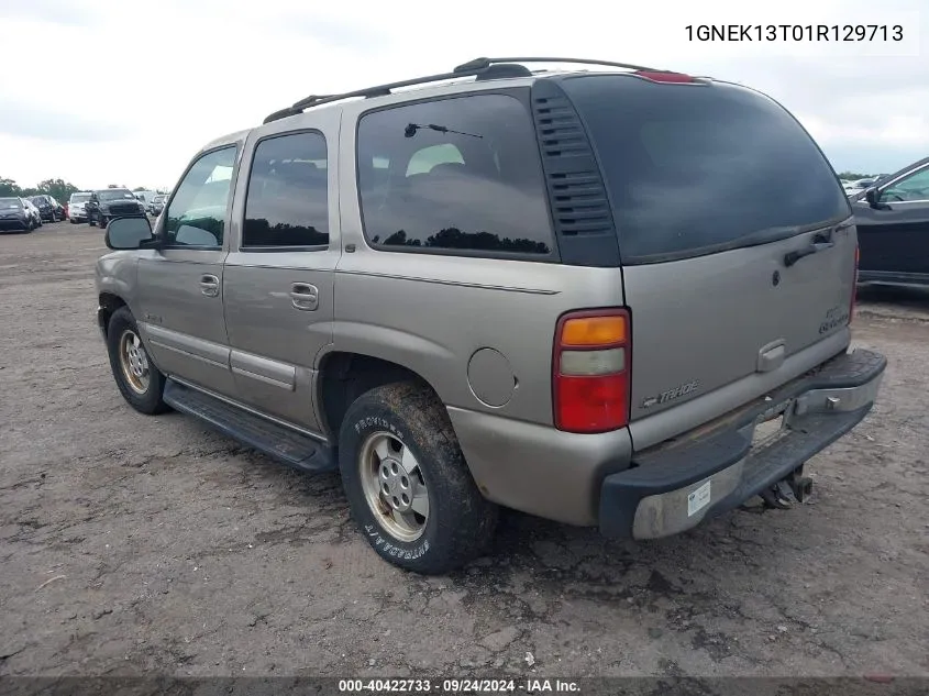 2001 Chevrolet Tahoe Lt VIN: 1GNEK13T01R129713 Lot: 40422733