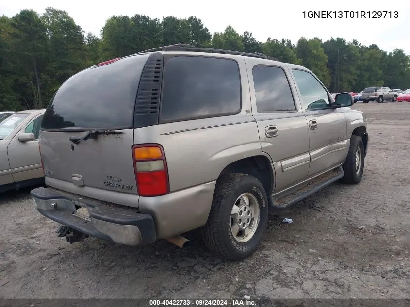 2001 Chevrolet Tahoe Lt VIN: 1GNEK13T01R129713 Lot: 40422733