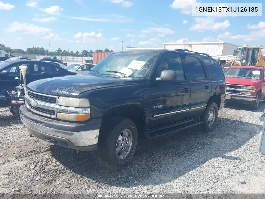 2001 Chevrolet Tahoe Lt VIN: 1GNEK13TX1J126185 Lot: 40425957