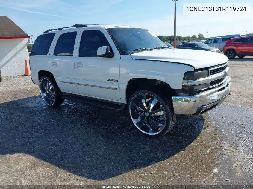 1GNEC13T31R119724 2001 Chevrolet Tahoe Lt