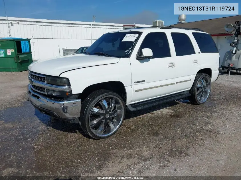 1GNEC13T31R119724 2001 Chevrolet Tahoe Lt