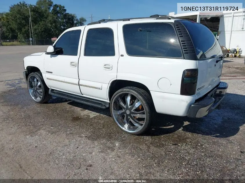 1GNEC13T31R119724 2001 Chevrolet Tahoe Lt