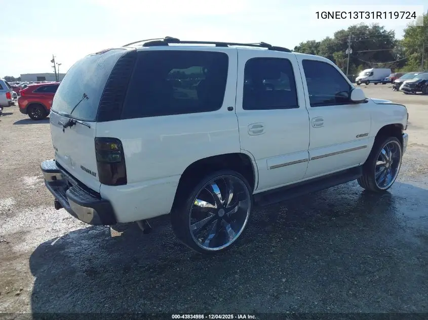 1GNEC13T31R119724 2001 Chevrolet Tahoe Lt