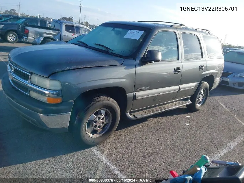 2002 Chevrolet Tahoe Ls VIN: 1GNEC13V22R306701 Lot: 38980376