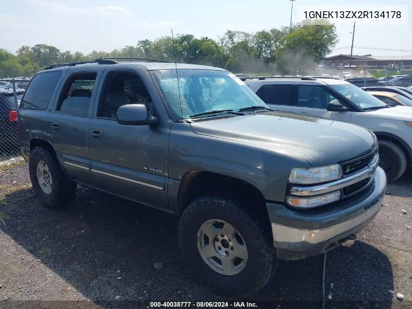 2002 Chevrolet Tahoe Lt VIN: 1GNEK13ZX2R134178 Lot: 40038777