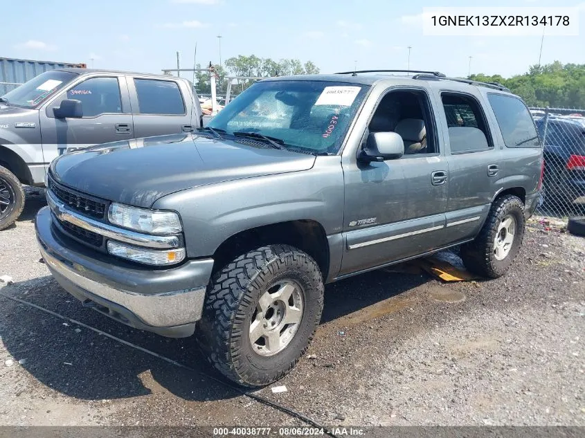 2002 Chevrolet Tahoe Lt VIN: 1GNEK13ZX2R134178 Lot: 40038777