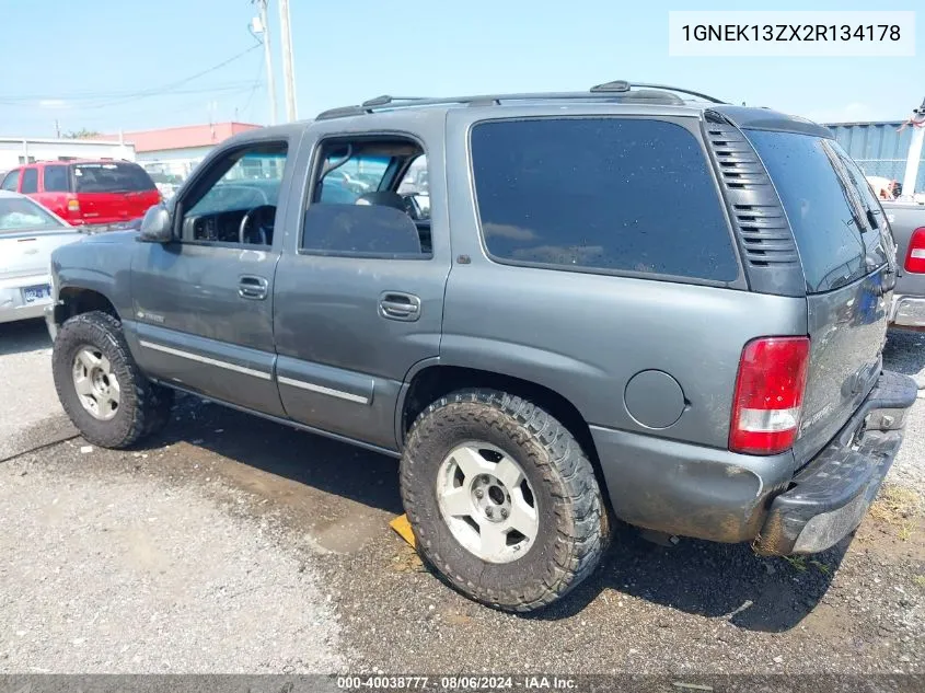 2002 Chevrolet Tahoe Lt VIN: 1GNEK13ZX2R134178 Lot: 40038777