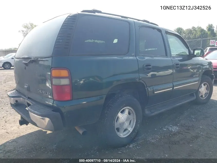 1GNEC13Z12J342526 2002 Chevrolet Tahoe Lt