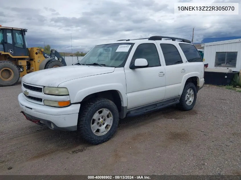 2002 Chevrolet Tahoe Z71 VIN: 1GNEK13Z22R305070 Lot: 40098902