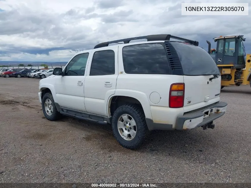 2002 Chevrolet Tahoe Z71 VIN: 1GNEK13Z22R305070 Lot: 40098902