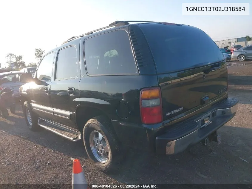 1GNEC13T02J318584 2002 Chevrolet Tahoe C1500