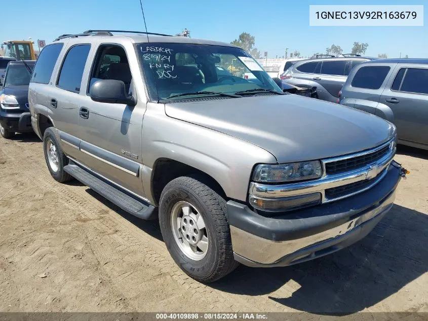 2002 Chevrolet Tahoe Ls VIN: 1GNEC13V92R163679 Lot: 40109898