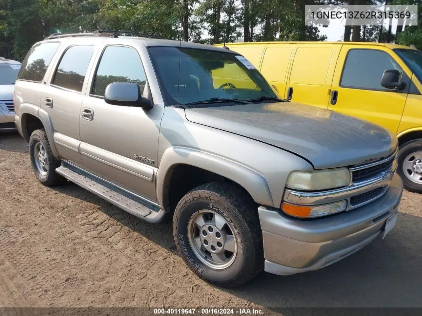 2002 Chevrolet Tahoe C1500 VIN: 1GNEC13Z62R315369 Lot: 40119647