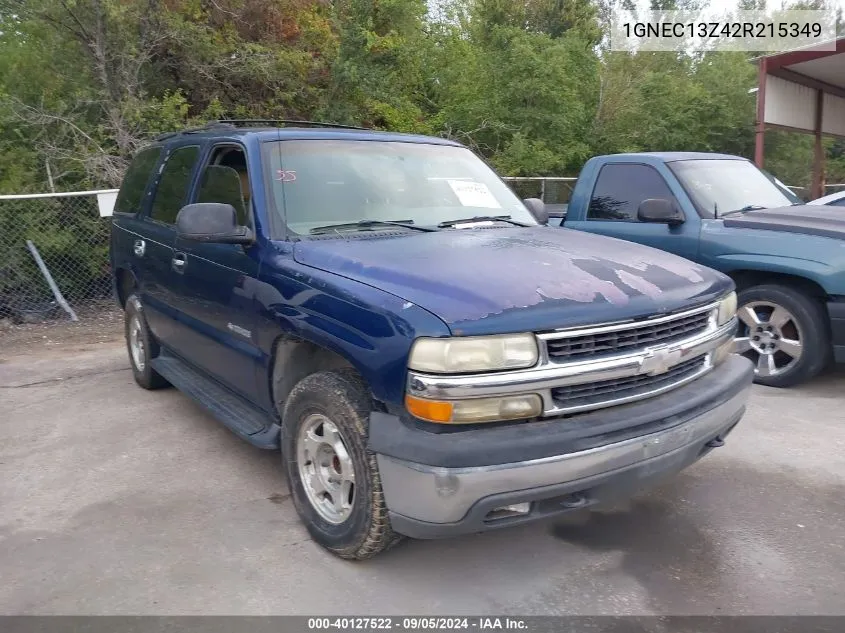 2002 Chevrolet Tahoe Ls VIN: 1GNEC13Z42R215349 Lot: 40127522