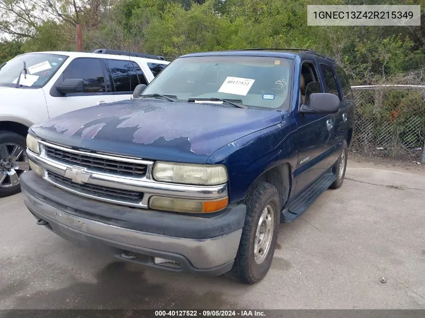 2002 Chevrolet Tahoe Ls VIN: 1GNEC13Z42R215349 Lot: 40127522