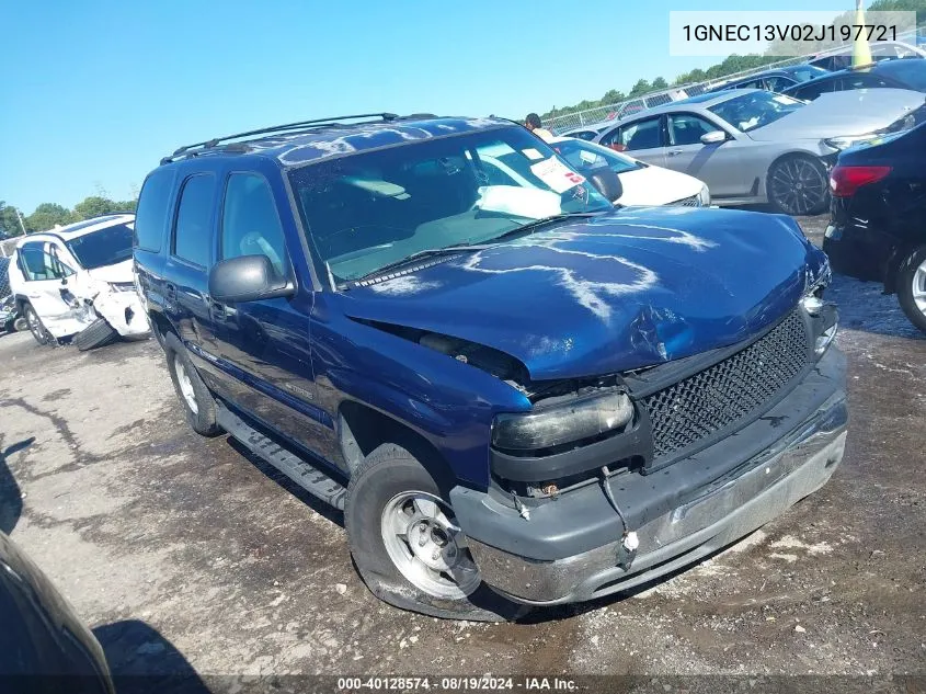 1GNEC13V02J197721 2002 Chevrolet Tahoe Ls