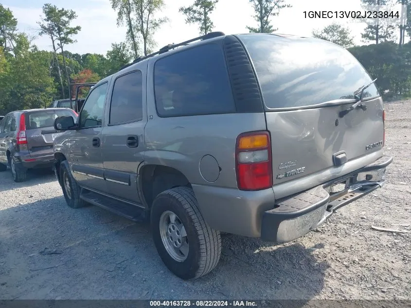 2002 Chevrolet Tahoe Ls VIN: 1GNEC13V02J233844 Lot: 40163728