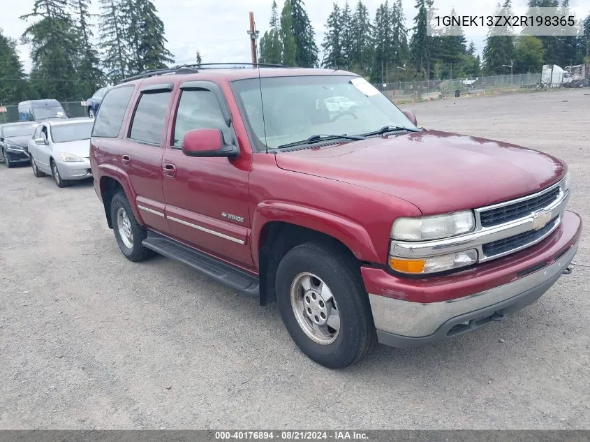 2002 Chevrolet Tahoe Ls/Lt/Z71 VIN: 1GNEK13ZX2R198365 Lot: 40176894