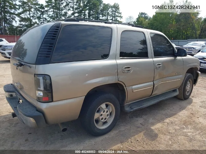 2002 Chevrolet Tahoe Lt VIN: 1GNEC13Z42R242941 Lot: 40248853