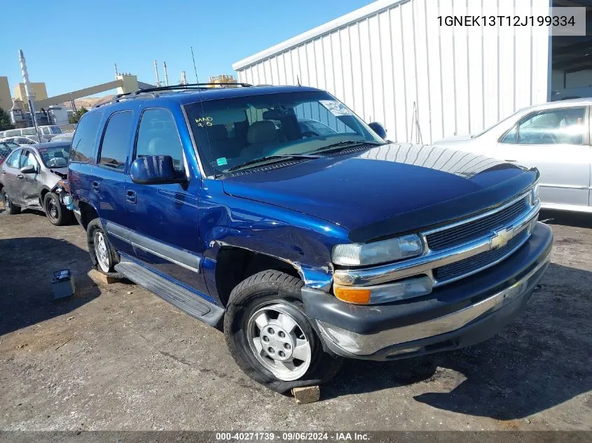 2002 Chevrolet Tahoe Lt VIN: 1GNEK13T12J199334 Lot: 40271739