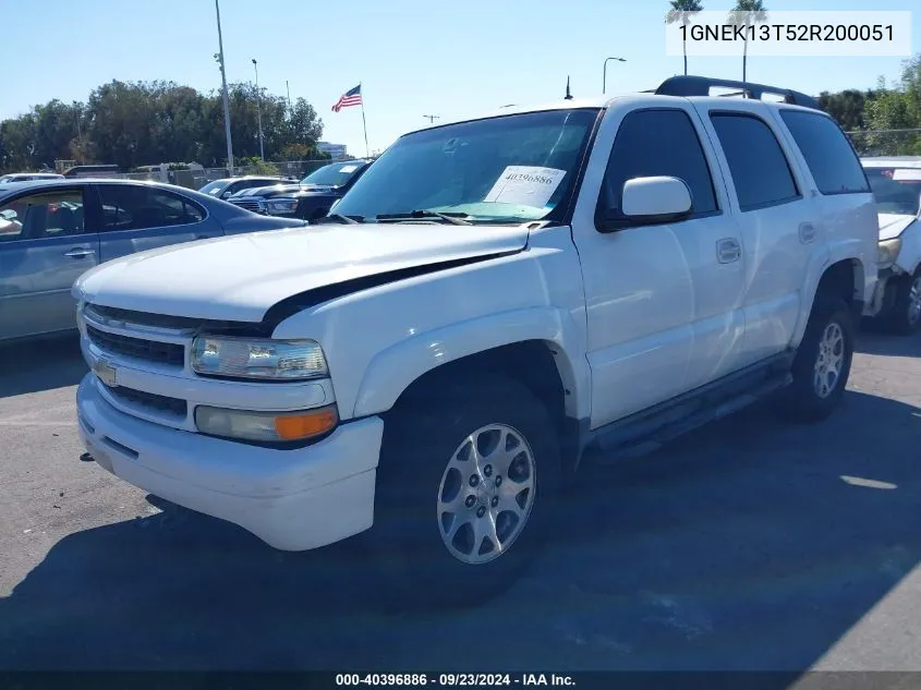 2002 Chevrolet Tahoe Z71 VIN: 1GNEK13T52R200051 Lot: 40396886