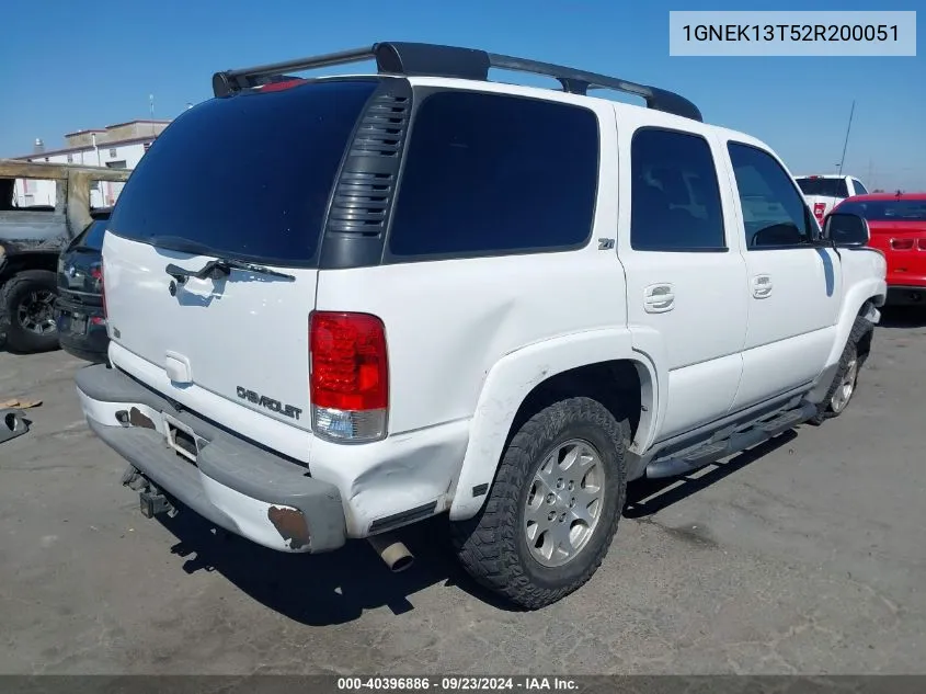 2002 Chevrolet Tahoe Z71 VIN: 1GNEK13T52R200051 Lot: 40396886