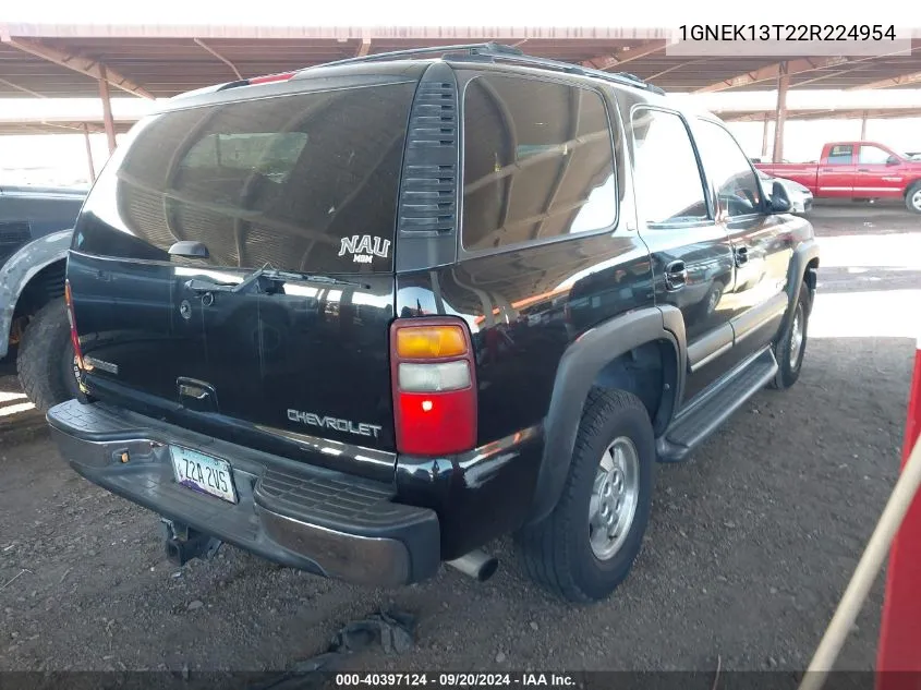 2002 Chevrolet Tahoe Lt VIN: 1GNEK13T22R224954 Lot: 40397124