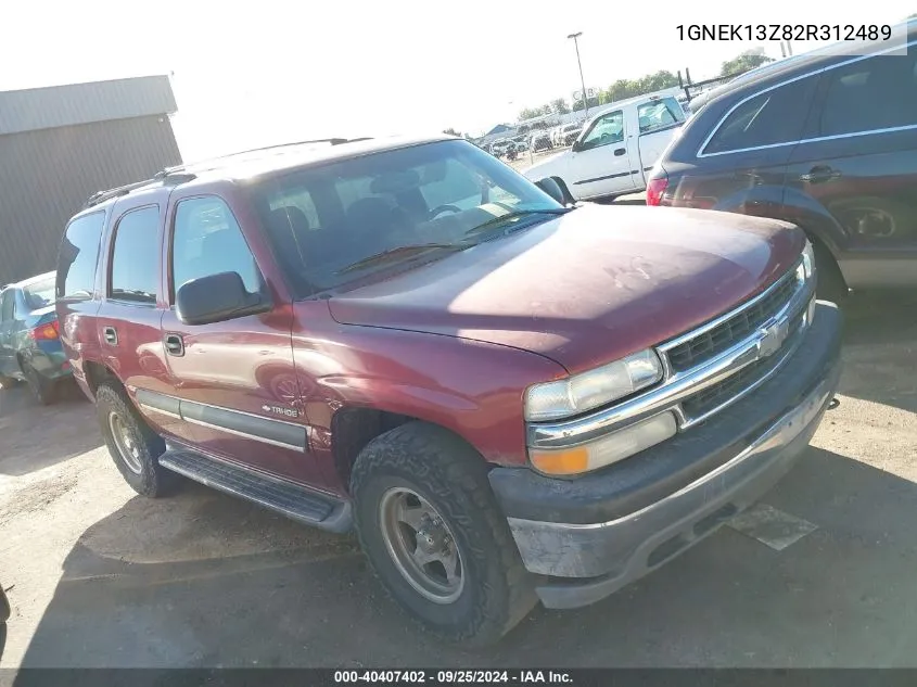 2002 Chevrolet Tahoe Ls VIN: 1GNEK13Z82R312489 Lot: 40407402