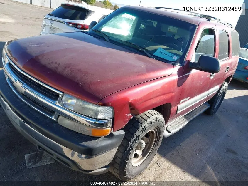 2002 Chevrolet Tahoe Ls VIN: 1GNEK13Z82R312489 Lot: 40407402