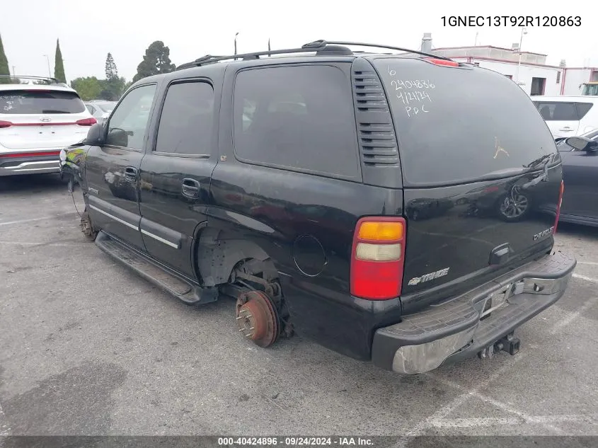 2002 Chevrolet Tahoe C1500 VIN: 1GNEC13T92R120863 Lot: 40424896