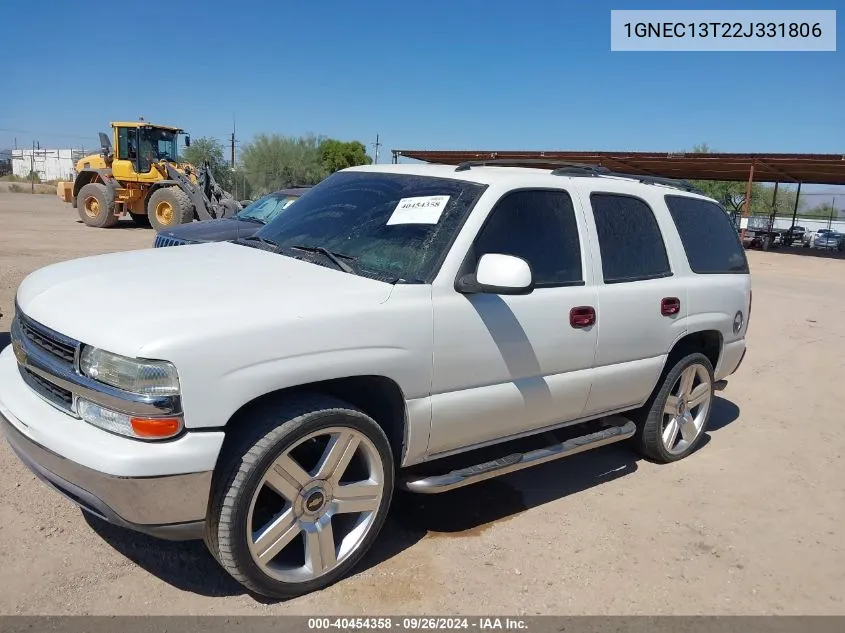 1GNEC13T22J331806 2002 Chevrolet Tahoe Lt