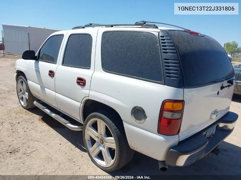 1GNEC13T22J331806 2002 Chevrolet Tahoe Lt