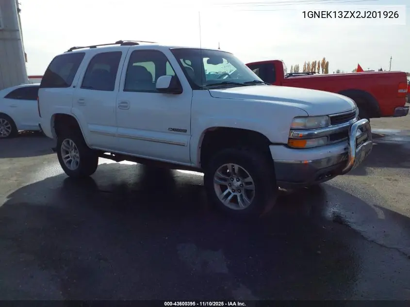 1GNEK13ZX2J201926 2002 Chevrolet Tahoe Lt