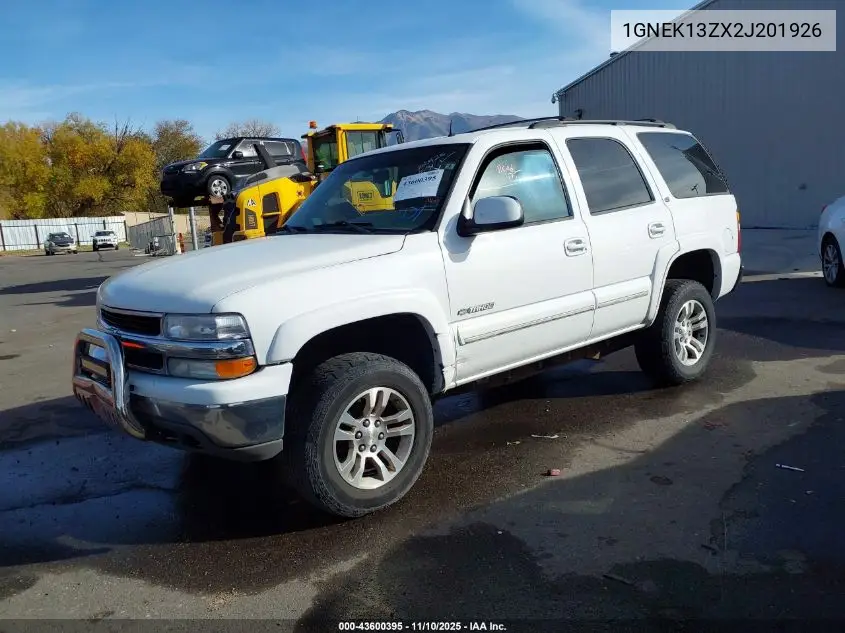 1GNEK13ZX2J201926 2002 Chevrolet Tahoe Lt