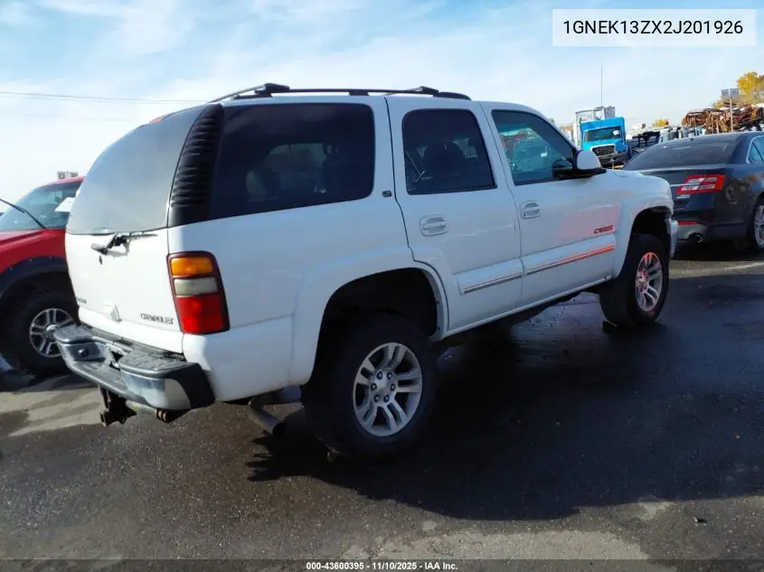1GNEK13ZX2J201926 2002 Chevrolet Tahoe Lt