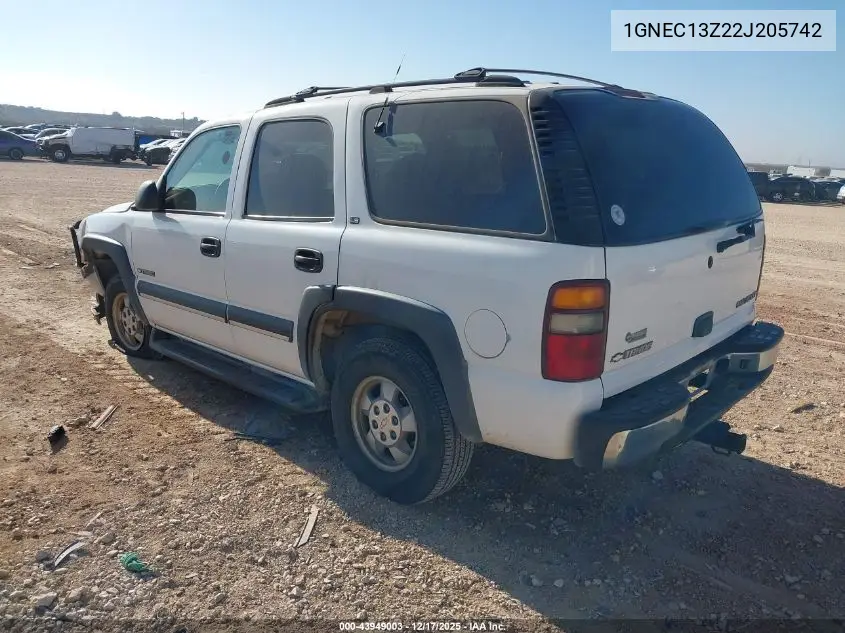 1GNEC13Z22J205742 2002 Chevrolet Tahoe Ls