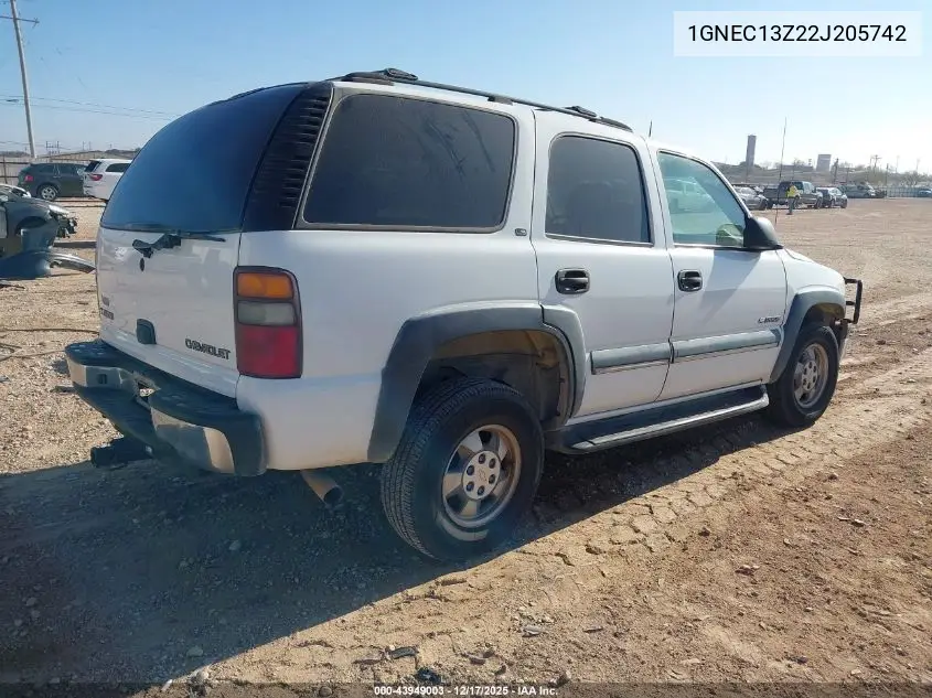 1GNEC13Z22J205742 2002 Chevrolet Tahoe Ls