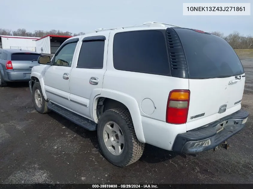 2003 Chevrolet Tahoe Lt VIN: 1GNEK13Z43J271861 Lot: 39519438