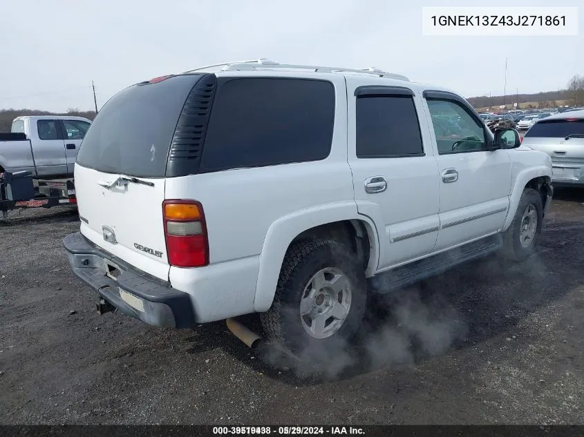 2003 Chevrolet Tahoe Lt VIN: 1GNEK13Z43J271861 Lot: 39519438