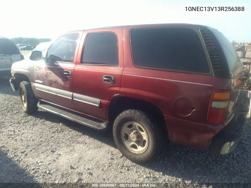 2003 Chevrolet Tahoe Ls VIN: 1GNEC13V13R256388 Lot: 40278913