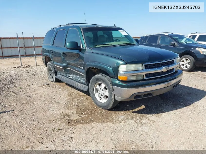 2003 Chevrolet Tahoe K1500 VIN: 1GNEK13ZX3J245703 Lot: 39993475