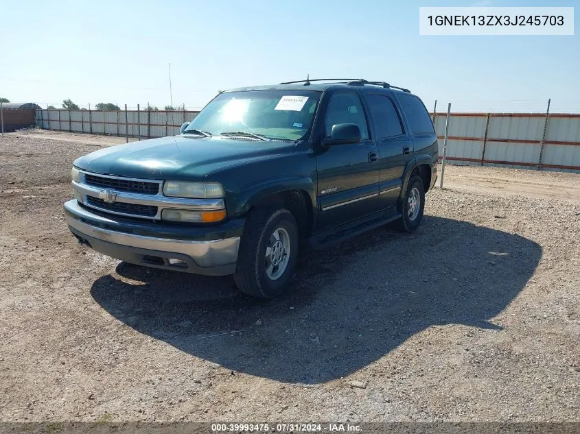 2003 Chevrolet Tahoe K1500 VIN: 1GNEK13ZX3J245703 Lot: 39993475