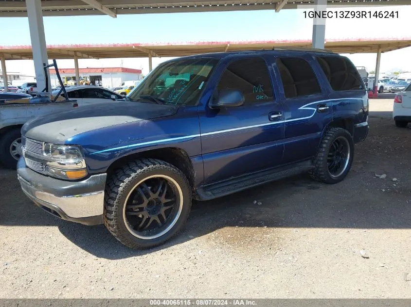 2003 Chevrolet Tahoe Ls VIN: 1GNEC13Z93R146241 Lot: 40065115