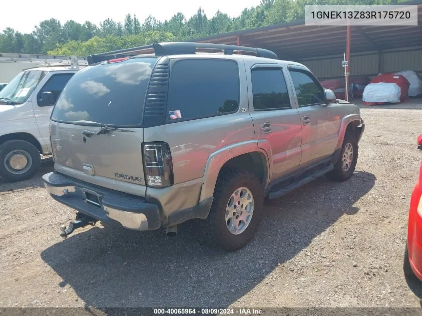 2003 Chevrolet Tahoe Z71 VIN: 1GNEK13Z83R175720 Lot: 40065964