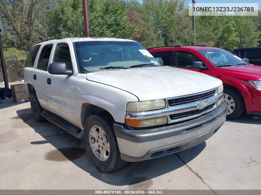 2003 Chevrolet Tahoe Ls VIN: 1GNEC13Z33J236788 Lot: 40078165